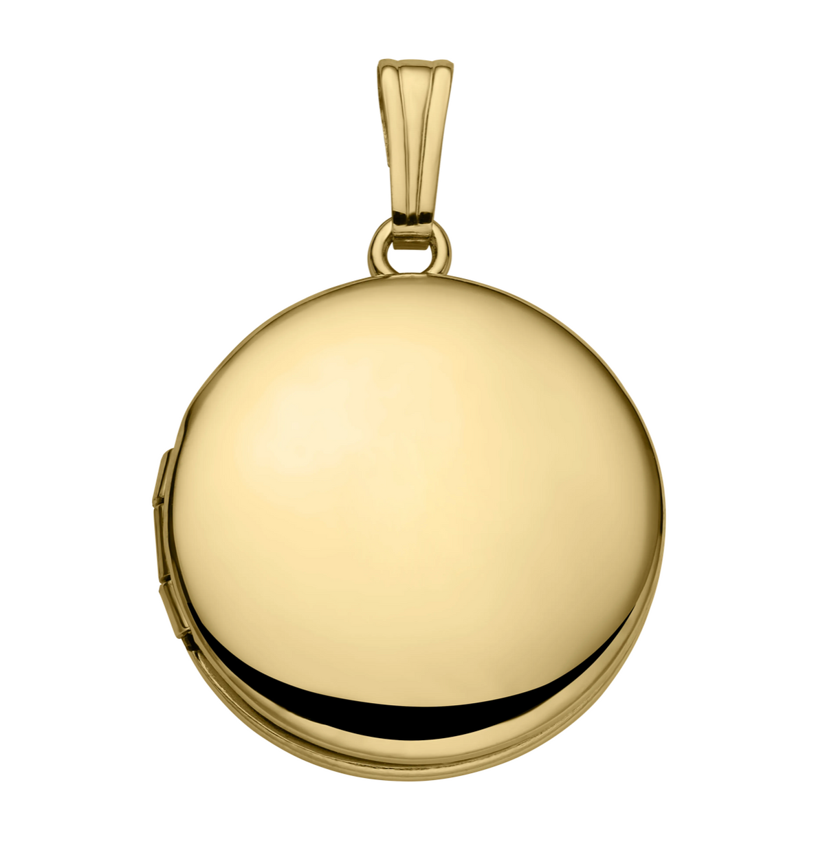 Locket Plain 14K Yellow Gold Small Round Plain Locket