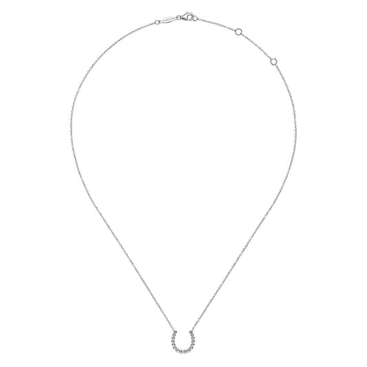 Sterling Silver Bujukan Bead Horseshoe Necklace