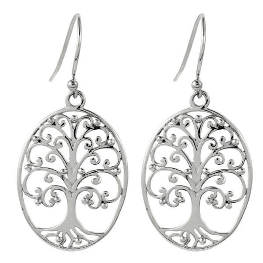 Southern Gates® Oval Oak Tree Earrings