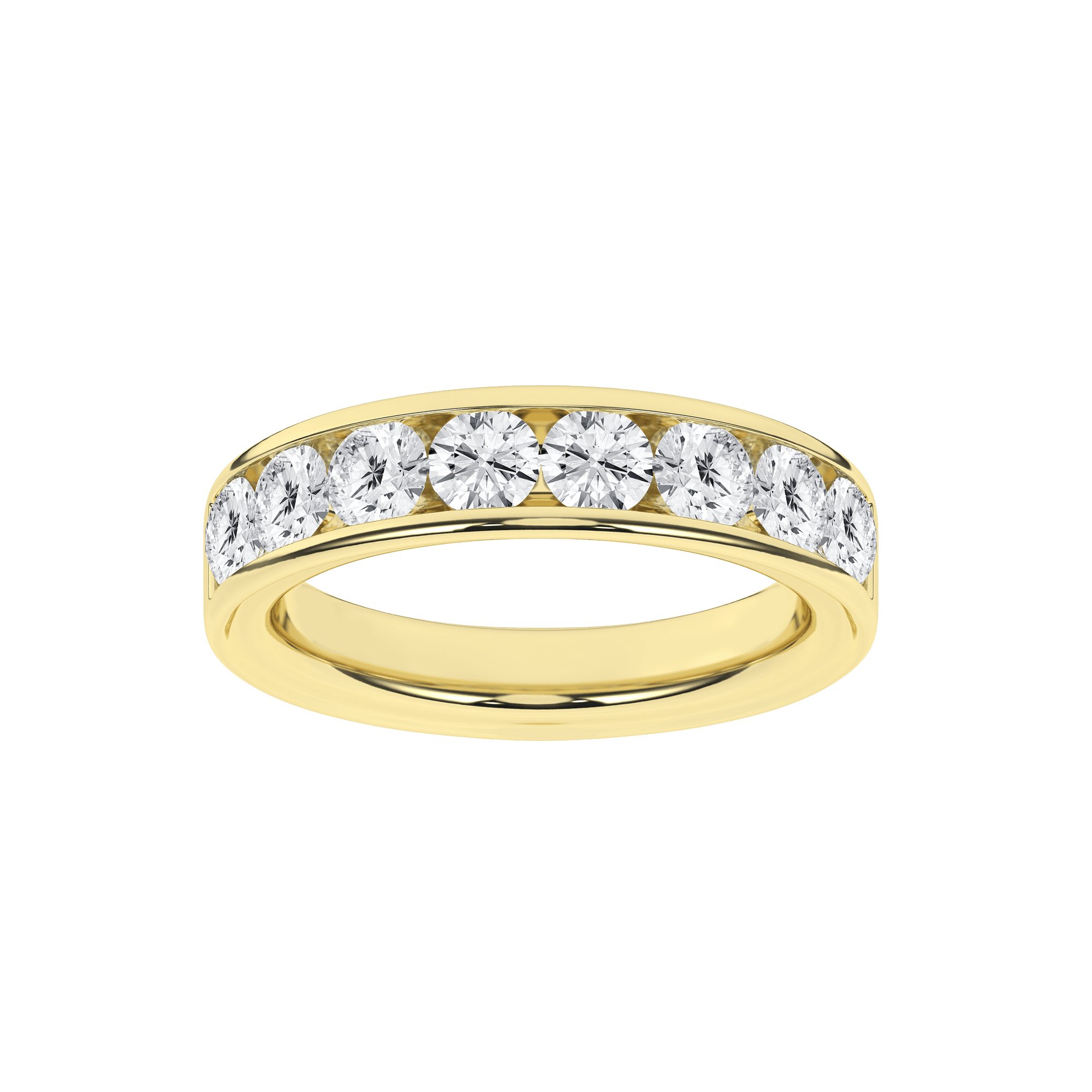 14K Yellow Gold Lab Grown 1.50CTW Channel Set Diamond Band