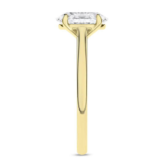 14K Yellow Gold Lab Grown 1.50ct Oval Solitaire Diamond Engagement Ring