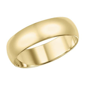 14K Yellow Gold 3mm Low Dome Comfort Fit Polished Wedding Band – Size 5