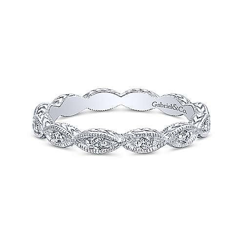 White Gold Marquise Stack band