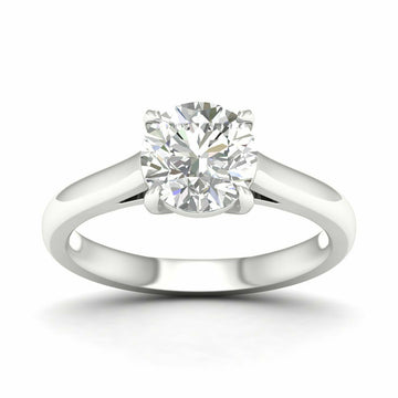 14K White Gold Lab Grown 2.02ct Round Brilliant Cut Diamond Engagement Ring