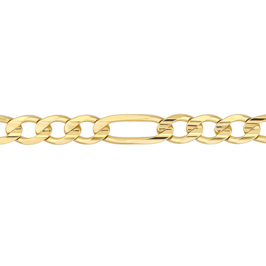 7.2mm Light Concave Figaro Chain Bracelet