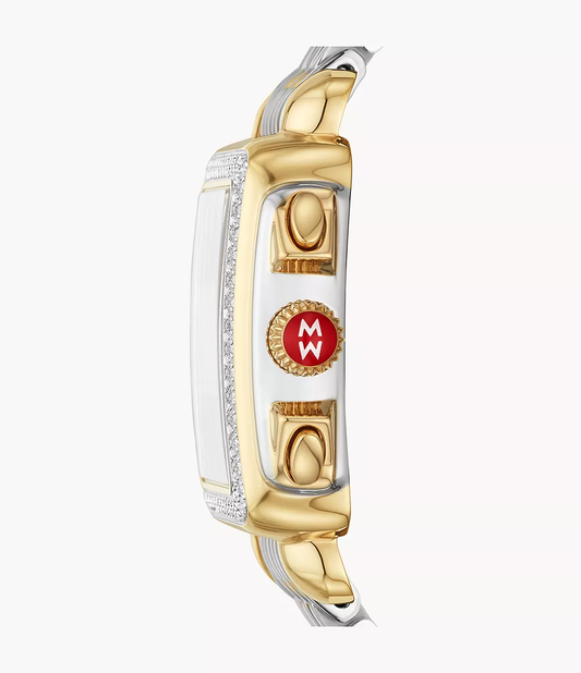 Deco Two-Tone 18k Gold Diamond Watch