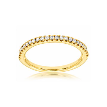 14K Yellow Gold Pave Diamond Band
