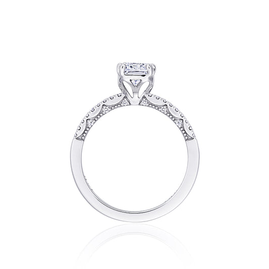 Tacori 14K White Gold Emerald Solitaire Engagement Ring