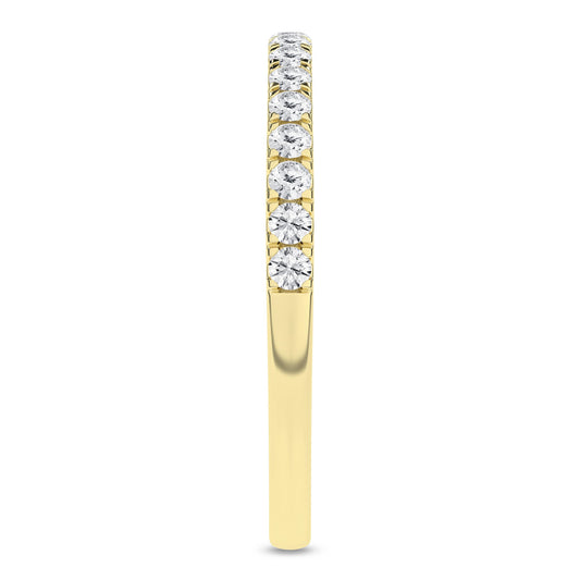 14K Yellow Gold Lab Grown Pave Diamond Band