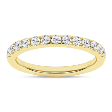 14K Yellow Gold Lab Grown Pave Diamond Band