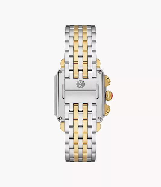 Michele Deco Two-Tone 18K Gold Diamond Dial Watch