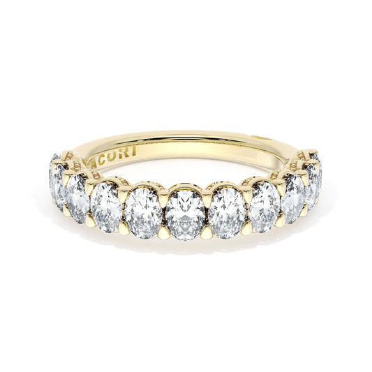 Tacori 18K Yellow Gold 1.66ctw Oval Diamond Semi Eternity Band