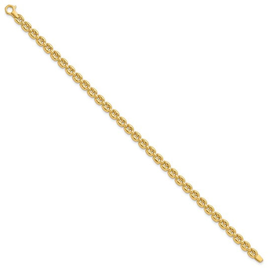 14K Yellow Gold Polished Mariner Chain Bracelet