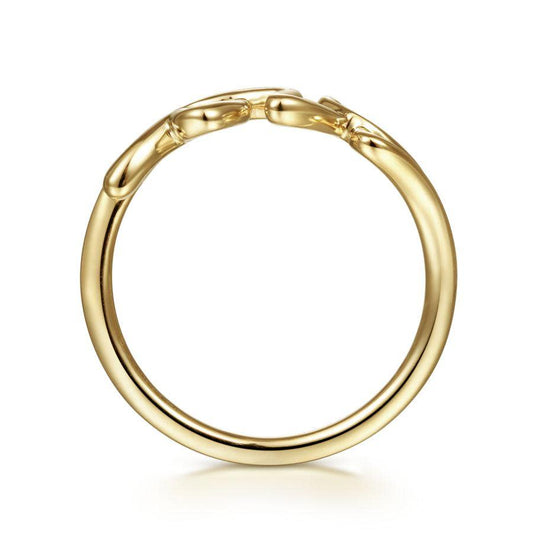 Yellow Gold Love Script Ring