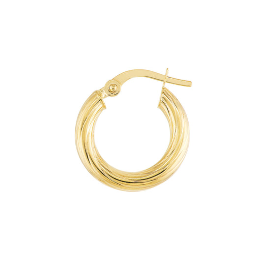 Twisted Tube Mini Hoop Earrings