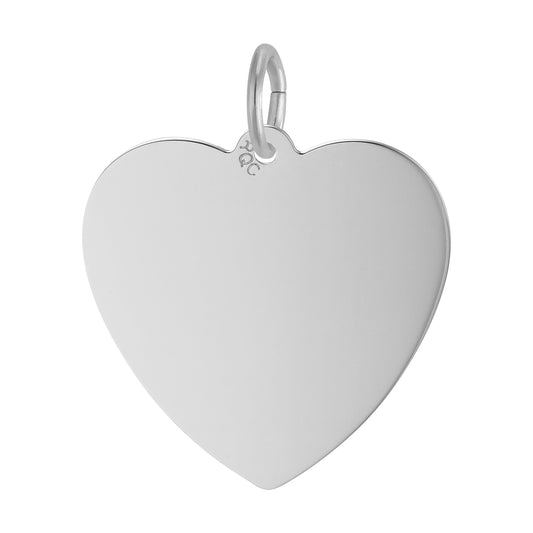 Sterling Silver Scrolled Heart Charm