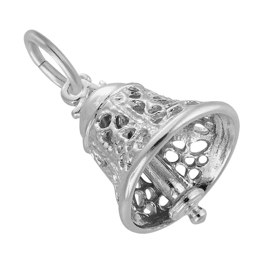 Sterling Silver Filigree Bell Charm