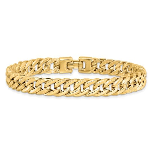 14K Yellow Gold 8.3MM Curb Bracelet