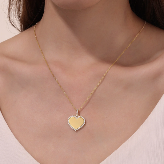 Fancy Heart Pendant Necklace