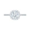 14KT White Gold Round Diamond Halo Engagement Ring