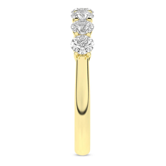 14K Yellow Gold 1ctw Lab Grown Round Diamond Band
