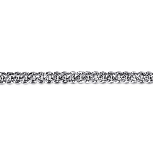 6mm 925 Sterling Silver Solid Mens Link Chain with Diamond Cut Bracelet