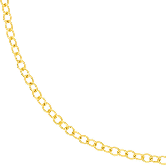 14K Yellow Gold Hollow Rounded Link Bracelet