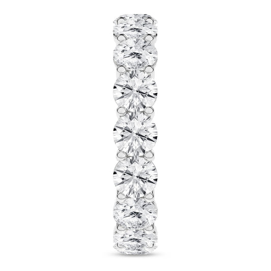 14K White Gold 5.28ctw Lab Grown Round Diamond Eternity Band