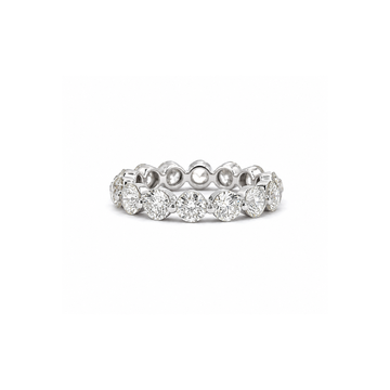 14K White Gold 4.17ctw Round Eternity Band