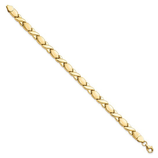 10k Yellow Gold "X & O" Bracelet