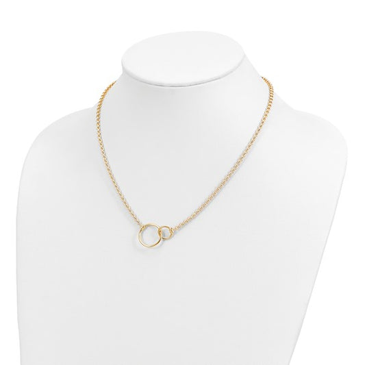 10K Yellow Gold Linked Circle Necklace