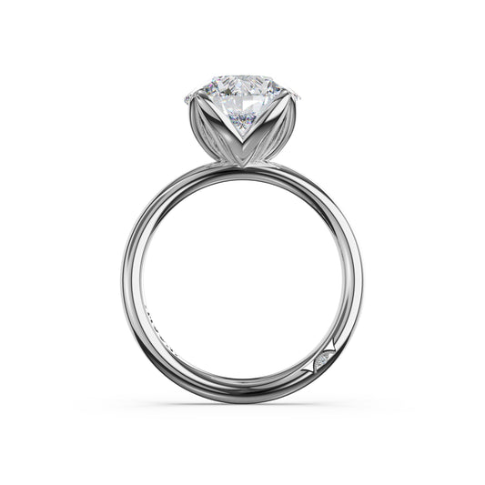 Tacori 14K Platnium Sculpted Crescent Round Petal-Prong Solitaire Engagement Ring