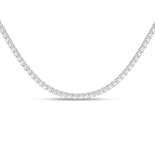 14K White Gold 10.0CTW Lab Grown Diamond Tennis Necklace