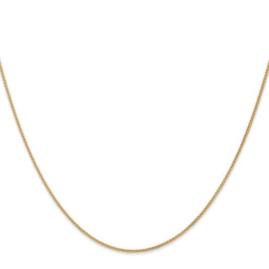 14K Yellow Gold 1.0mm Spiga Chain Necklace 18"