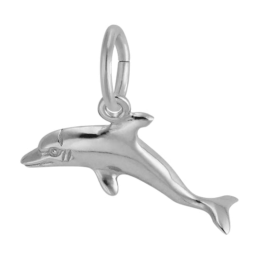 Sterling Silver 3D Dolphin Charm