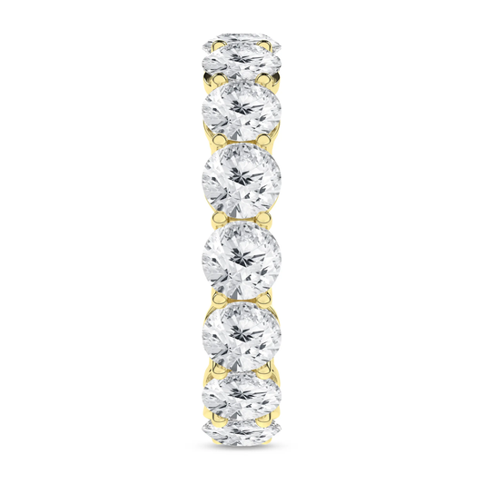 14K Yellow Gold Lab Grown 4.95ctw Round Eternity Band