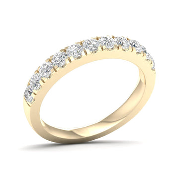 14K Yellow Gold Lab Grown Pave Diamond Band