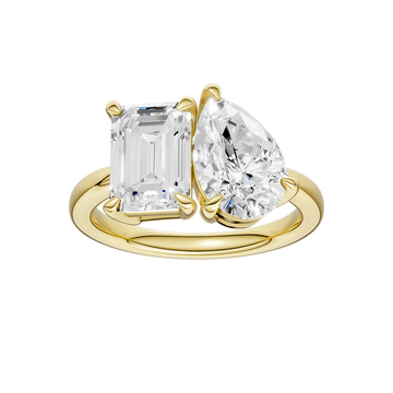 14K Yellow Gold 3.87ctw Toi Et Moi Lab Grown Diamond Ring