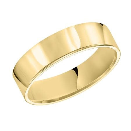 14K Yellow Gold 5mm Flat Wedding Band