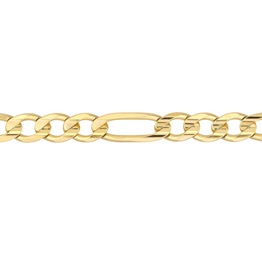 7.3mm Light Concave Figaro Chain Bracelet