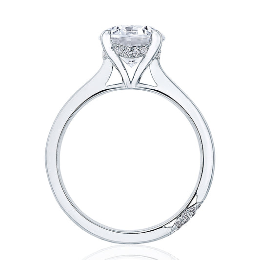 Tacori 18K White Gold Round Solitaire Engagement Ring with Hidden Halo