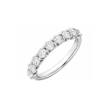 14K White Gold Pave Diamond Band