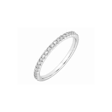 14K White Gold Pave Diamond Band
