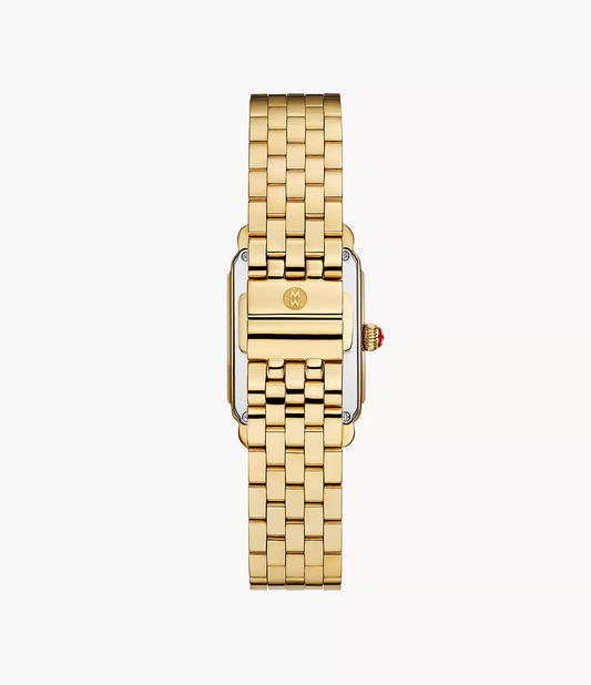Michele Deco Park 18K Gold Plated Watch