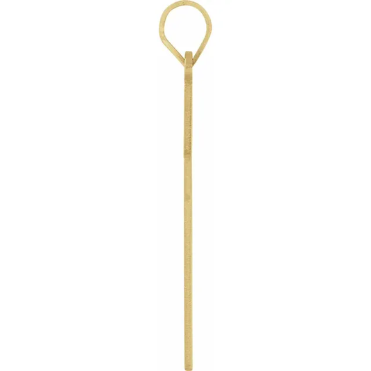 14K Yellow Gold Polished Cross Pendant