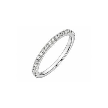 14K White Gold Pave Diamond Band